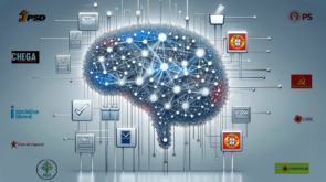 DALL·E 2024-01-12 22.01.31 - An abstract and visually clear representation of artificial intelligence in political campaigns, designed in a horizontal format. The image should fea